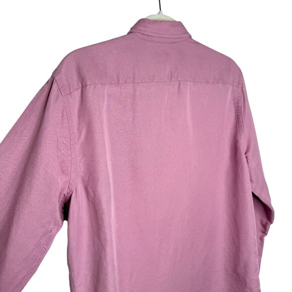 UNTUCKit Harken Pink Linen/Tencel Button Up Pocket Shirt, M - Picture 4 of 9